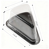 Boîtes à gâteaux triangulaires à mille couches en gros, boîtes à mousse jetables transparentes en blister, emballages alimentaires en PET de qualité alimentaire, boîtes à sandwich