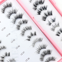 Faux Cils Imperméables Faits à la Main en Gros Sans Eyeliner Précisément Encollés Auto-Adhésifs Bande Transparente Demi-Cils