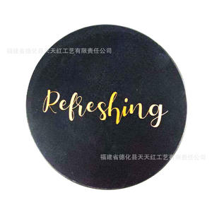 แผ่นรองแก้วเซรามิคทรงกลมพร้อมฐานไม้ก๊อก ป้องกันความร้อน ใช้ซ้ำได้ สำหรับใช้ในชีวิตประจำวัน แผ่นรองภาชนะบนโต๊ะอาหาร ผลิตจากเมืองเฉวียนโจว - Product Image 4