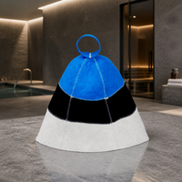 Chapeau de sauna en laine personnalisé, chapeau de sauna drapeau américain pour hommes et femmes, chapeau finlandais Banya, chapeau russe, accessoires de bain