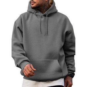 Sudaderas con capucha informales de algodón con cordón para hombre 2025, forro polar con cremallera completa con función anticontracción, sudadera corta con estampado de pantalla y patrón sólido - Product Image 3