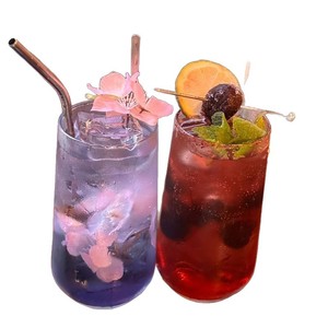 Design moderne Gobelet à cocktail <span class=keywords><strong>Mojito</strong></span> en <span class=keywords><strong>verre</strong></span> <span class=keywords><strong>avec</strong></span> <span class=keywords><strong>paille</strong></span> Passe au lave-vaisselle et au micro-ondes Design moderne pour les fêtes - Product Image 5
