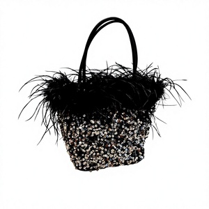 24 New Models High-End <b>Sequin</b> Evening <b>Bags</b> Ostrich Handheld Shoulder Crossbody <b>Bags</b> Parties Annual Polyester Tanjing - Product Image 1