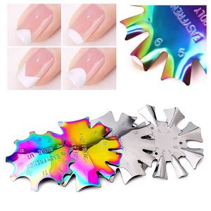 9 şekiller/adet fransız tarzı tırnak paslanmaz çelik Model parlatma manikür DIY <span class=keywords><strong>Nail</strong></span> Art tasarım araçları Salon tırnak sanat plaka - Product Image 5