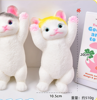 Jouet anti-stress en TPR simulé pour chat, doux et confortable, nouveauté pour enfants, jouet souple réduisant l'anxiété, vente en gros d'usine