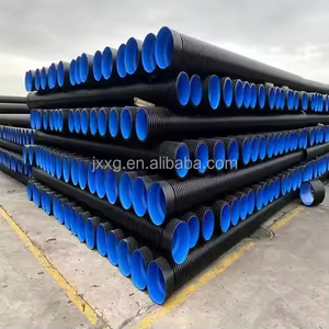 Fabrikalar ve kentsel alanlarda endüstriyel drenaj ve kanalizasyon için büyük çaplı polietilen HDPE çift duvar oluklu boru - Product Image 4
