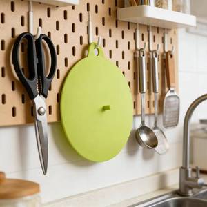 Couvercles de casseroles en silicone résistants à la chaleur, de qualité alimentaire, ouvrables, anti-poussière, avec ventouse, adaptés au four - Product Image 3