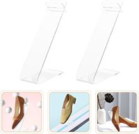 Présentoirs de magasin portables écologiques modernes en forme de L pour la vente au détail, supports pour chaussures à talons hauts, rehausseurs de chaussures en acrylique transparent