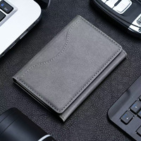 Portefeuille en cuir à fermeture magnétique pour homme, portefeuille à trois volets pour tous types de téléphones avec porte-téléphone et porte-cartes magnétique