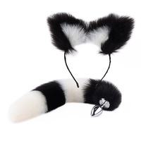 Édition Spéciale Plug Anal Vibrant Télécommandé en Silicone avec Queue de Renard pour le Sexe Anal