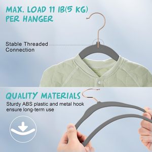 Velvet Hangers 50 Pack Premium <b>Clothes</b> Hangers Non-slip Felt Hangers Sturdy Heavy Duty Coat - Product Image 4