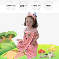 Ensemble de serviettes de bain en microfibre pour enfants 2025, forte absorption d'eau, style jupe, uni, avec logo personnalisé pour spa, maison et cadeaux