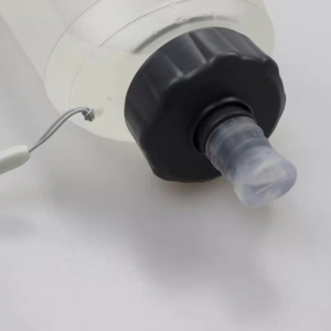 MUESTRA GRATUITA Botella de agua deportiva para correr al aire libre, botella de agua suave con boca ancha, libre de BPA, botella de agua deportiva flexible. - Product Image 2