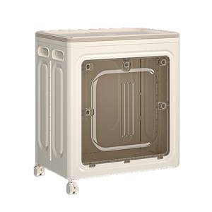 <span class=keywords><strong>Caja</strong></span> <span class=keywords><strong>de</strong></span> Almacenamiento <span class=keywords><strong>de</strong></span> Ropa Plegable y Ajustable <span class=keywords><strong>de</strong></span> Diseño Moderno, Extra Grande, 150L, <span class=keywords><strong>de</strong></span> Plástico PP, Organizador Reforzado con Tapa Abatible y Ruedas para Edredones - Product Image 1