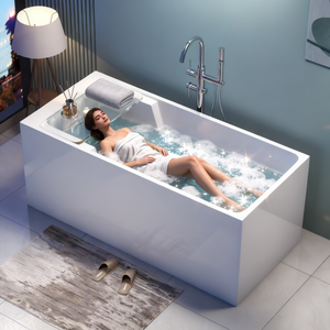 <span class=keywords><strong>Baignoire</strong></span> autoportante blanche contemporaine, <span class=keywords><strong>baignoire</strong></span> indépendante en acrylique pour usage domestique et hôtelier - Product Image 1