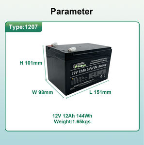 Batterie LiFePO4 12V 12Ah haute sécurité pour l'éclairage solaire intelligent et les systèmes de secours - Product Image 6