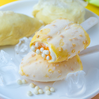 Abink Xiao Ai Durian Ice Cream Popsicle Crème glacée douce savoureuse avec peau croustillante au chocolat Emballé dans une boîte en sac avec des additifs