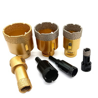 Forets diamantés industriels M14 brasés sous vide pour perceuse, kit de coupe-carreaux, scie cloche pour porcelaine, granit, marbre, OEM