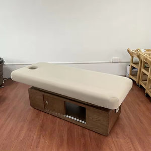 Modern Beauty Salon Professional 3 Motor Adjustable Electric Massage <b>Bed</b> with Storage Space and Colored LED Light Strip - Product Image 5