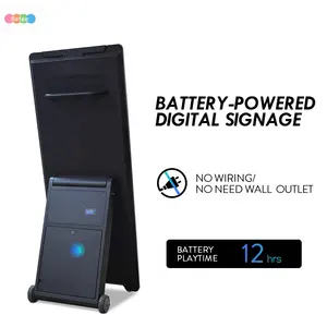 43 Zoll Bodenst änder Power Batterie LCD-Display Touchscreen Werbung Kiosk Informationen Totem Einzelhandel Digital Signage