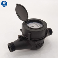 Medidor de Agua Mecánico Multi-jet de Carátula, Rosca NPT Fría, Ajustable Externamente