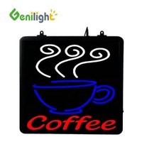 Genilight GLT-LSN5345-010 Enseigne LED néon animée multicolore personnalisable pour affichage publicitaire en bars