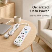 Prise de courant pour téléphone portable, Type-C, charge rapide, interface USB universelle, multiprise en cuivre, adaptateur d'extension pour usage domestique