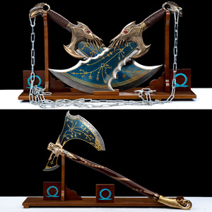 Épée Anma <span class=keywords><strong>God</strong></span> <span class=keywords><strong>of</strong></span> <span class=keywords><strong>War</strong></span> 5 Modèle 00080 <span class=keywords><strong>Chaos</strong></span> Metal Kratos Double Épée Accessoires de Cosplay Non Affûtées À partir de 14 ans Jiangsu - Product Image 1