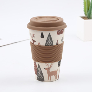 Fait sur commande <span class=keywords><strong>Réutilisable</strong></span> <span class=keywords><strong>Écologique</strong></span> En FIber De Bambou Biodégradable Tasses à Café - Product Image 4