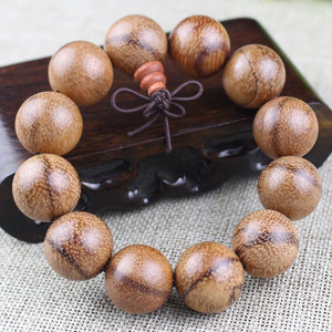 สร้อยข้อมือไม้กฤษณา 20 มม. ลูกปัดกลม 12 ชิ้น พิธีกรรมทางศาสนา เครื่องประดับสำหรับทุกเพศ - Product Image 2