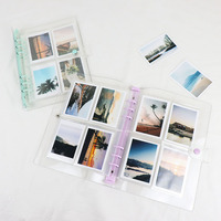 Carpeta A5/A6 Nueva Transparente de PVC, Recargable, con Anillas, para Hojas Sueltas, Color Macaron, 6 Anillas Redondas, Carpeta de Archivo para Presupuesto