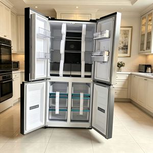 Refrigerador Negro de 4 Puertas con Dispensador de Agua, 560L de Gran Capacidad, Enfriamiento por Aire, Sin Escarcha, para el Hogar, Gran Capacidad - Product Image 2