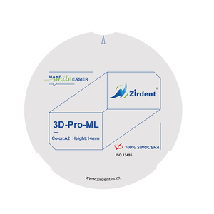 <span class=keywords><strong>Zirconia</strong></span> ceramica dentaria per corone e ponti compatibile con Sirona Amann Girrbach Roland sistemi Cadcam - Product Image 4