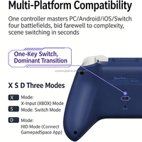 Manette de jeu sans fil Shanwan Q34B 1000Hz pour NS Switch/PC/Android/IOS avec joystick à effet Hall, compatible HID X-input