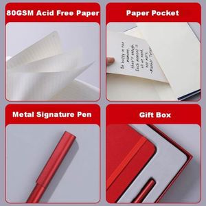 Carnet A5 A6 promotionnel tendance, stylo métallique, logo personnalisé imprimé pour cadeaux d'entreprise, salons professionnels - Product Image 6