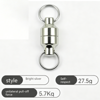 Penjepit Topi GNeodymium untuk Memancing, Pelepas Kumparan Kuat N52, Carabiner Logam Magnetik Personal, Gantungan Kunci Magnetik Tombol Neodymium