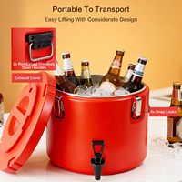 Distributeur de boissons isotherme empilable chaud/froid en acier inoxydable avec robinet – 5L, 10L, 20L, 45L, 75L