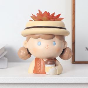 Douce Sortie Couple Style Design Bureau Décoration Résine Artisanat Fleur Décoration Bonsaï Succulent Petits Pots De Fleurs - Product Image 1