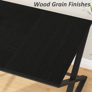 Semplicità <span class=keywords><strong>Design</strong></span> moderno 1.8m legno nero scrivania Computer grandi mobili da ufficio per la casa o Villa soggiorno - Product Image 5