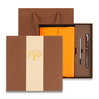 Vente en gros Papeterie scolaire Bureau Cahier A5 à couverture rigide Carnets en cuir PU Boîte cadeau