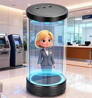 Dernier projecteur publicitaire holographique 3D en cylindre LCD haute définition de 5,5 pouces pour l'extérieur, Holotube, OEM 3000cd