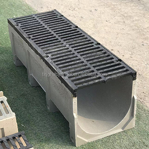 בנייה עמיד C250-F900 u בצורת שרף בטון ניקוז עם כיסוי ברזל יצוק - Product Image 2