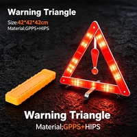 Triangle de signalisation d'urgence réfléchissant pour automobile, kit de sécurité routière pliable avec étui de rangement