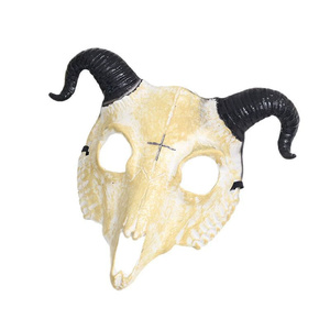 Masque de squelette en os de mouton 3D pour hommes et femmes, accessoires de simulation pour fête de carnaval de cosplay d'Halloween - Product Image 1