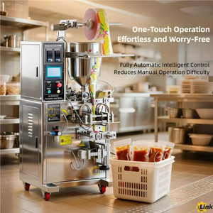 Machine d'emballage entièrement automatique pour sachets de petite taille de tomates et de beurre de cacahuètes, contrôlée par PLC - Product Image 2
