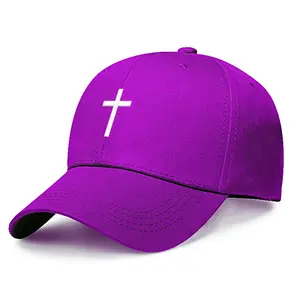Boné feminino bordado personalizado, logotipo roxo personalizável sem marca chapéus de baseball para mulheres unissex