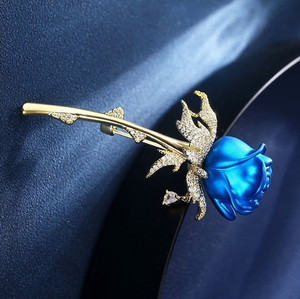 Broches et épingles pour hijab musulman, en zircon cubique étincelant de haute qualité, motif fleur rose, pour femmes, décoration de mariage - Vente chaude - Product Image 6