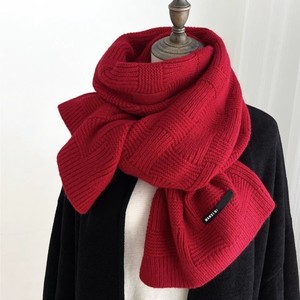 Autumn and winter couple simple solid color versatile <b>scarf</b> warm long knitted <b>scarf</b> - Product Image 4