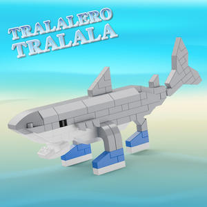 Blocs de construction croisés américains AI Shanhaijing homme banane singe requin Puzzle assemblé en plastique ABS fait à la main - Product Image 3