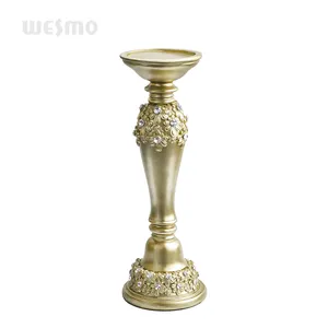 Hot Koop Resin Familie Ornamenten Champagne Goud Kaars Houder Tafelblad Beeldje Hars